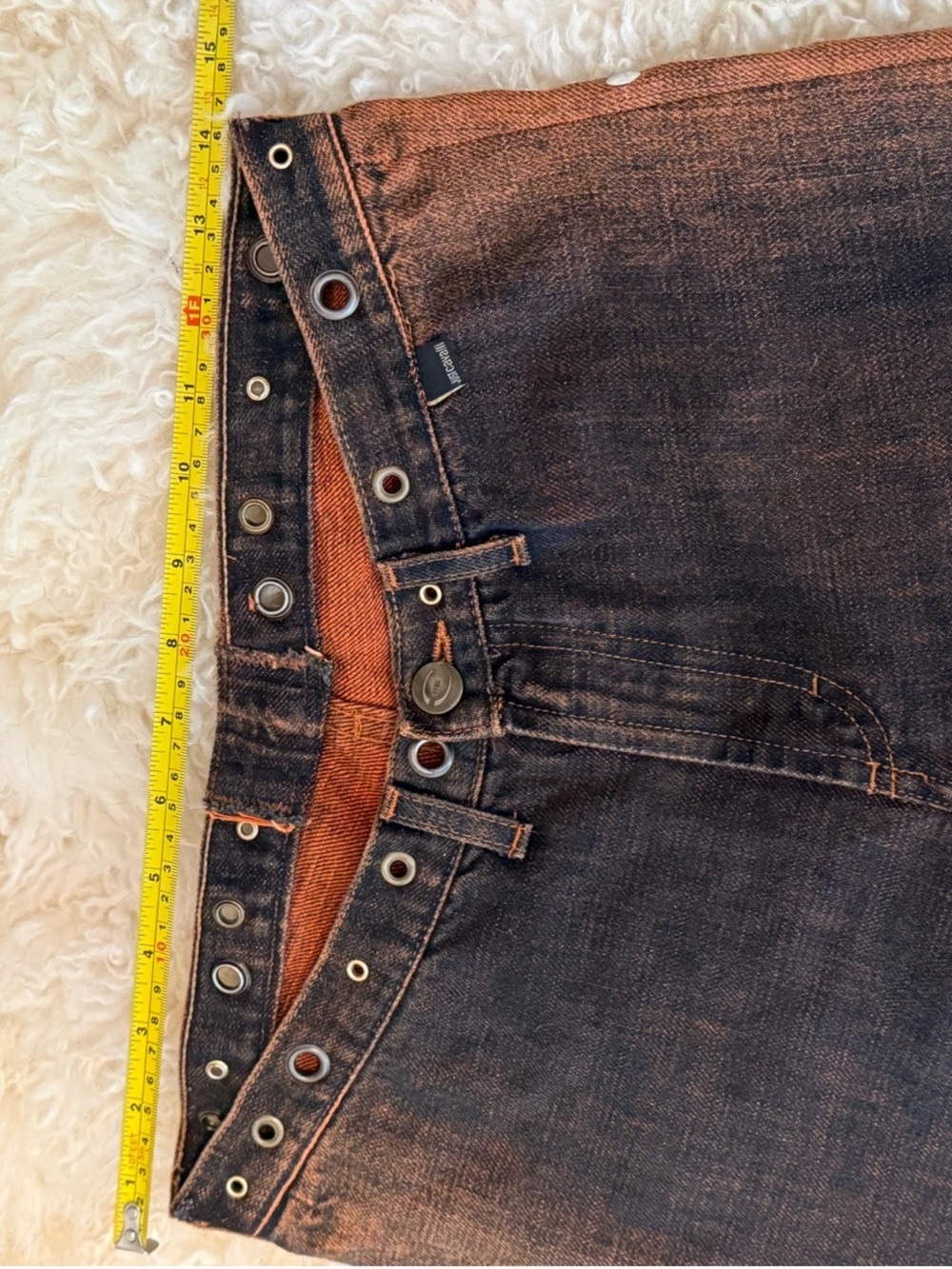 RARE 🔥 Just Cavalli 2003 Low Rise Bat Acid Wash Jeans - Picture 7 of 15
